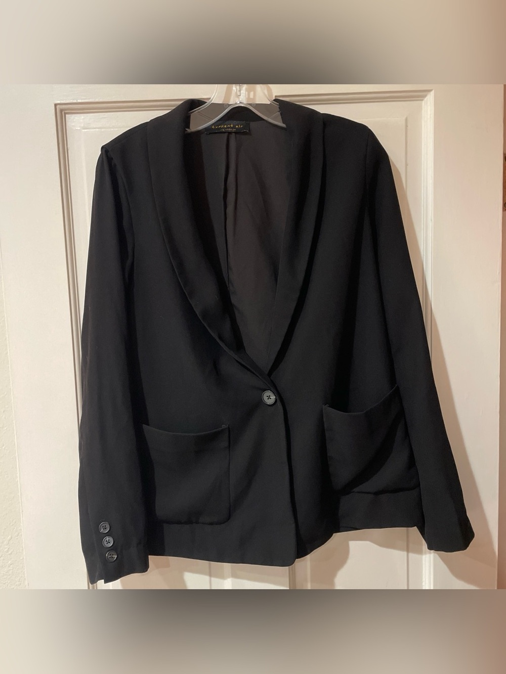 Current Air Anthropologie Black Cropped Blazer Jacket Women’s Approx Medium